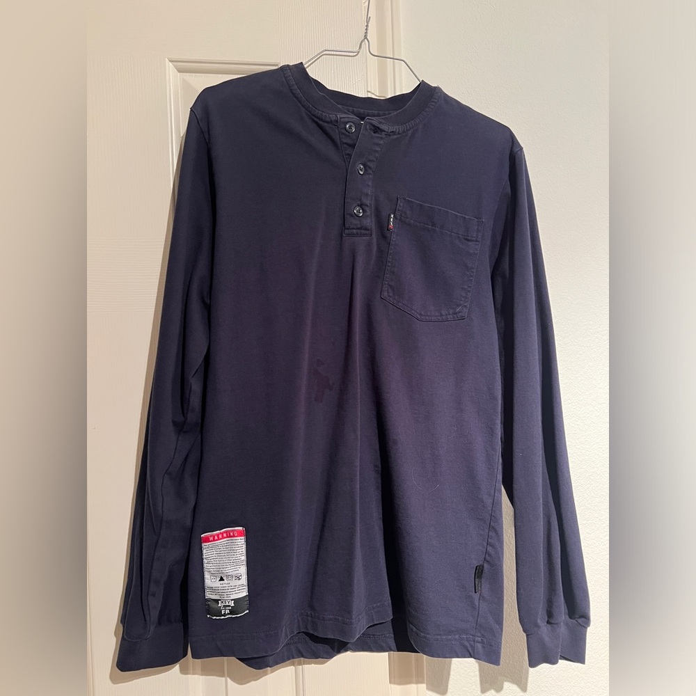 Navy blue KEY brand fire resistant shirt